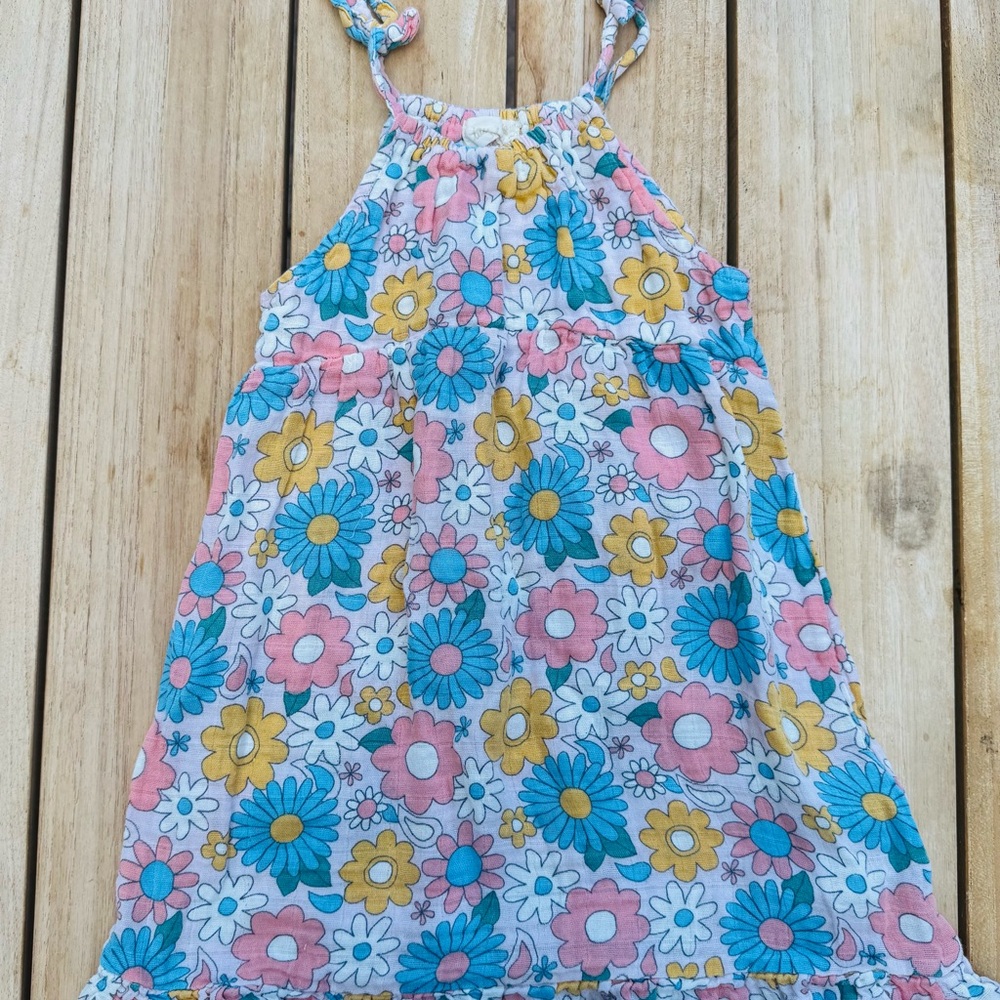 Floral Sundress with Pink and Blue Flowers
Brand is called TullaBee.